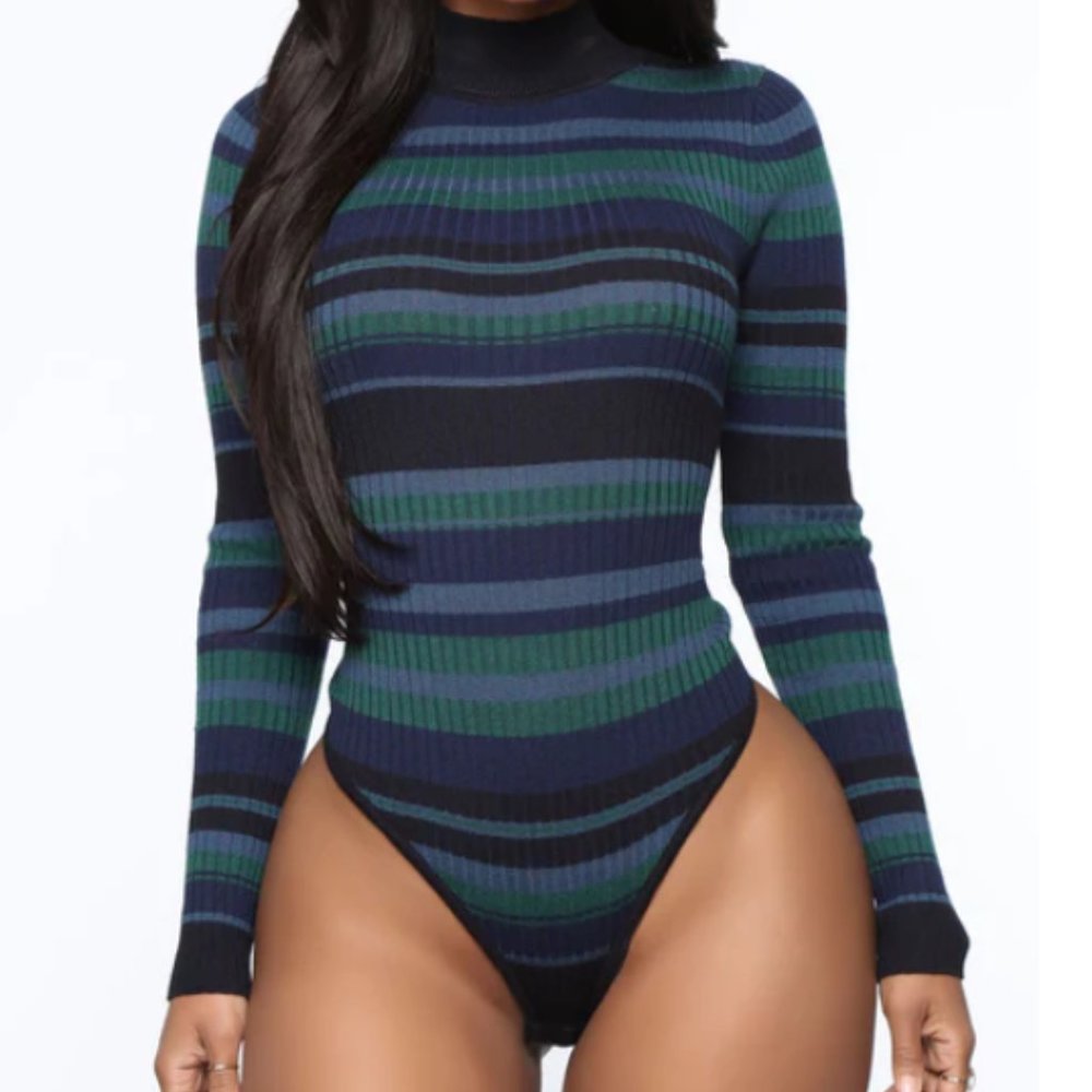 fashion nova warm my body sweater bodysuit - *gently warn